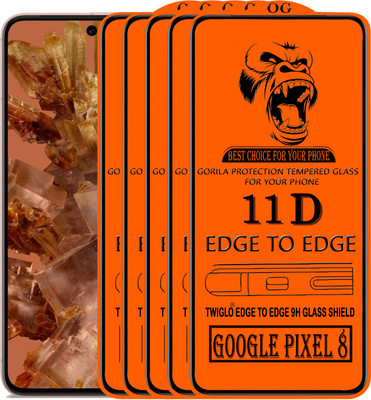 TWIGLO Edge To Edge Tempered Glass for GOOGLE PIXEL 8(Pack of 5)