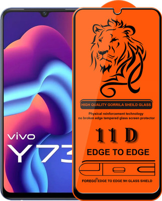 Forego Edge To Edge Tempered Glass for Vivo Y73(Pack of 1)