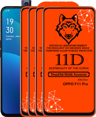 CRodible Edge To Edge Tempered Glass for OPPO F11 Pro(Pack of 4)