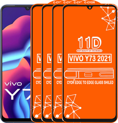 CYOR Edge To Edge Tempered Glass for VIVO Y73 2021(Pack of 4)