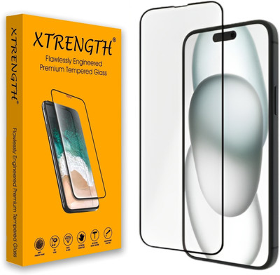 XTRENGTH Edge To Edge Tempered Glass for Apple iPhone 15 Pro Max(Pack of 1)