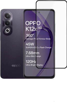 vmt stock Edge To Edge Tempered Glass for Oppo K12x 5G(Pack of 1)