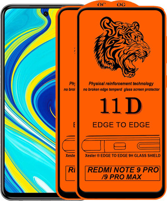 Xester Edge To Edge Tempered Glass for Redmi Note 9 Pro Max(Pack of 2)