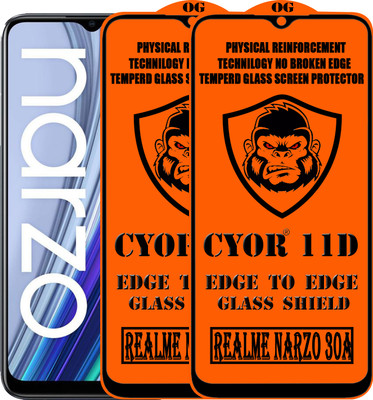 CYOR Edge To Edge Tempered Glass for REALME NARZO 30A(Pack of 2)