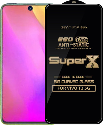 Qyist Edge To Edge Tempered Glass for VIVO T2 5G(Pack of 1)