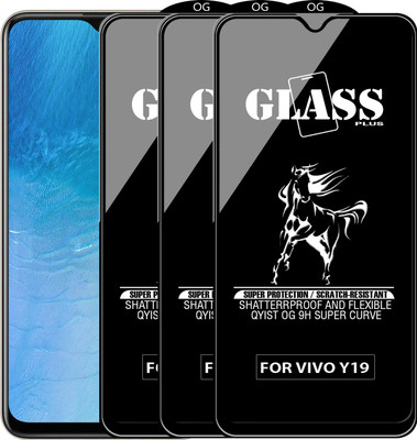 Qyist Edge To Edge Tempered Glass for VIVO Y19(Pack of 3)