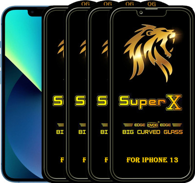 PFOAM Edge To Edge Tempered Glass for APPLE IPHONE 13(Pack of 4)