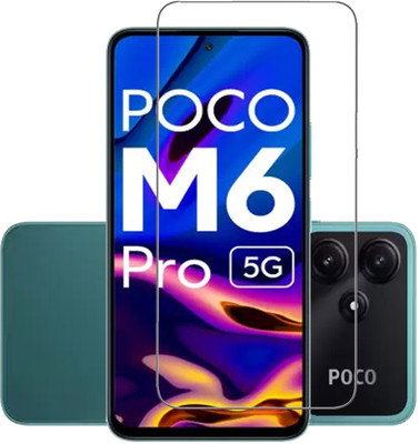 NKCASE Edge To Edge Tempered Glass for Poco M6 Pro 5G, Redmi 12 5G(Pack of 1)