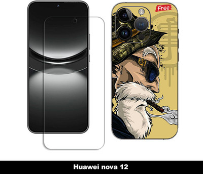 ARBAN Edge To Edge Tempered Glass for Huawei nova 12 SCREEN GUARD And 1 Free Mobile Back Embossed Skin With Cut FS001(Pack of 1)