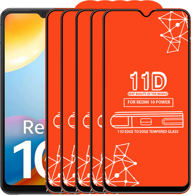 Roxel Edge To Edge Tempered Glass for Mi 10 Power(Pack of 5)