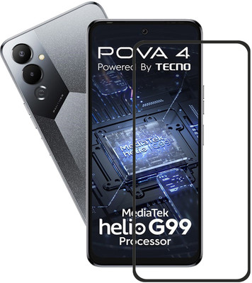 INFINITYWORLD Edge To Edge Tempered Glass for Tecno Pova 4(Pack of 1)