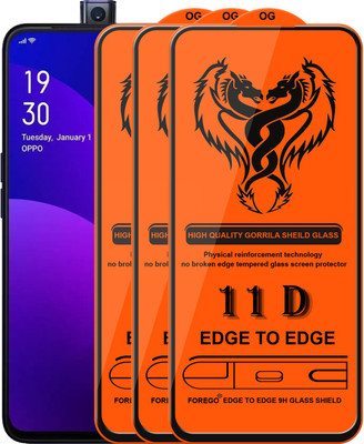 Forego Edge To Edge Tempered Glass for Oppo F11 Pro(Pack of 3)