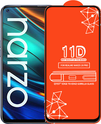 Qyist Edge To Edge Tempered Glass for Realme Narzo 20 Pro(Pack of 1)