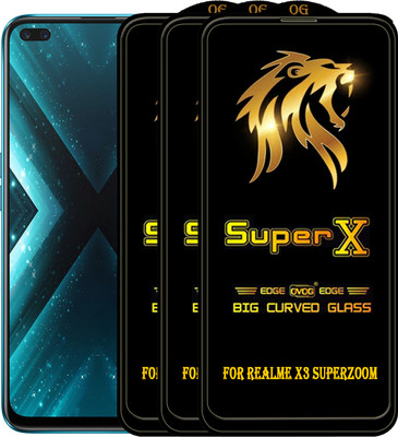 PFOAM Edge To Edge Tempered Glass for REALME X3 SUPERZOOM(Pack of 3)
