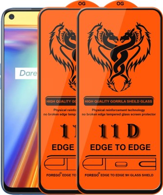 Forego Edge To Edge Tempered Glass for Realme 7(Pack of 2)