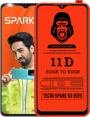 Laxdom Edge To Edge Tempered Glass for TECNO GO SPARK 2022(Pack of 1)