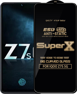 Qyist Edge To Edge Tempered Glass for IQOO Z7S 5G(Pack of 1)