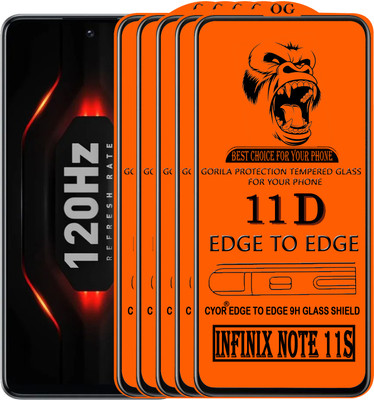 CYOR Edge To Edge Tempered Glass for INFINIX NOTE 11S(Pack of 5)