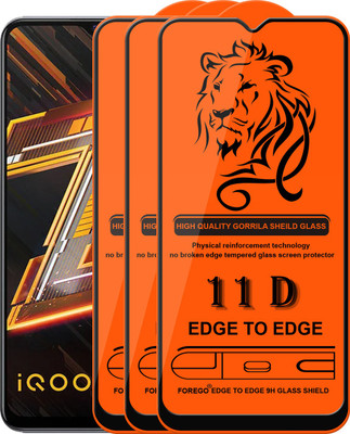 Forego Edge To Edge Tempered Glass for iQOO Z3 5G(Pack of 3)