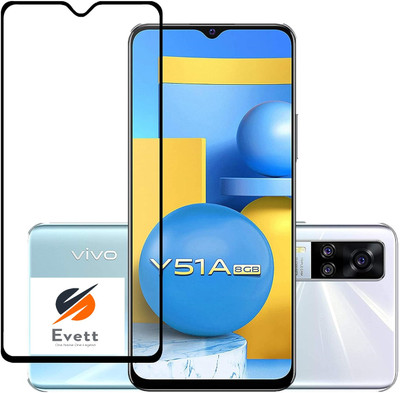 Evett Edge To Edge Tempered Glass for Vivo Y51A Premium High Quality(Pack of 1)