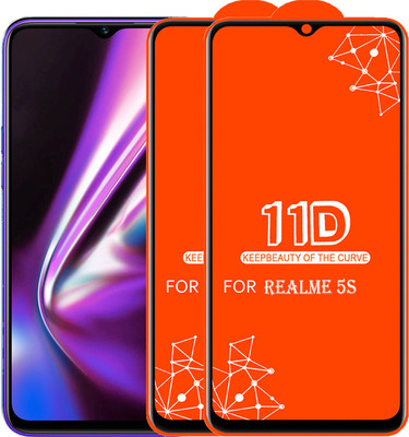 SEVEN7STAR Edge To Edge Tempered Glass for Realme 5S(Pack of 2)