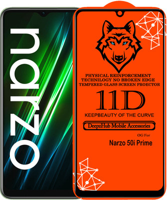 DeepzHub Edge To Edge Tempered Glass for Realme Narzo 50i Prime(Pack of 1)