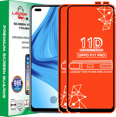 Laxdom Edge To Edge Tempered Glass for OPPO F17 PRO(Pack of 2)