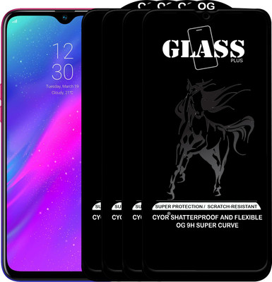 CYOR Edge To Edge Tempered Glass for Realme 3i(Pack of 4)