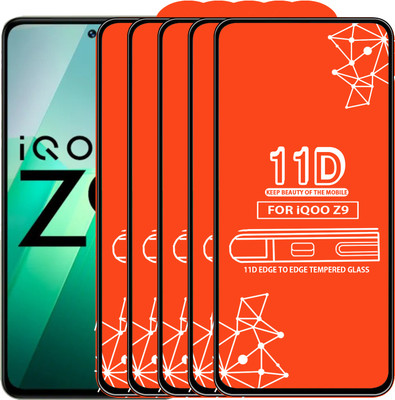 Roxel Edge To Edge Tempered Glass for Iqoo Z9(Pack of 5)
