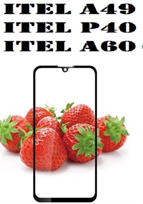 MRNKA Edge To Edge Tempered Glass for itel A60, itel A49, itel P40(Pack of 1)