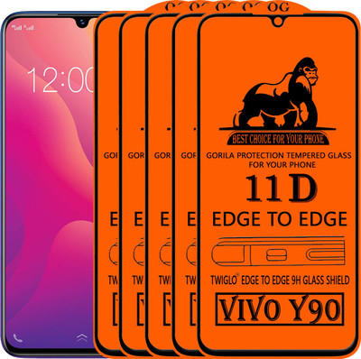 11D Edge To Edge Tempered Glass for VIVO Y90(Pack of 2)