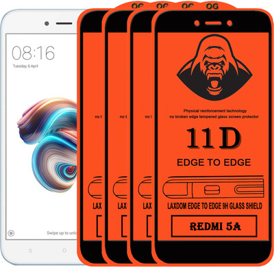 Laxdom Edge To Edge Tempered Glass for Mi Redmi 5A(Pack of 4)