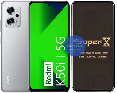 Resolute Edge To Edge Tempered Glass for Xiaomi Redmi K50i 5G, Super X Edge Glass, Super X Tempered Glass, Super X Screen Protector(Pack of 1)