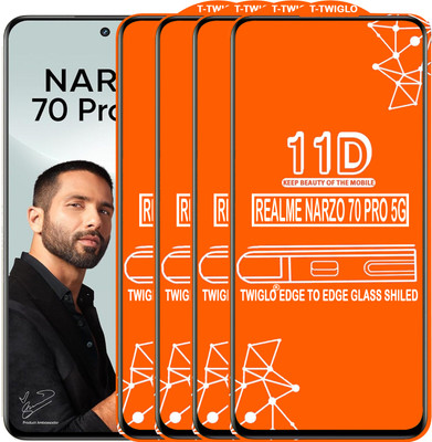 TWIGLO Edge To Edge Tempered Glass for REALME NARZO 70 PRO 5G(Pack of 4)