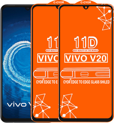 CYOR Edge To Edge Tempered Glass for VIVO V20(Pack of 2)