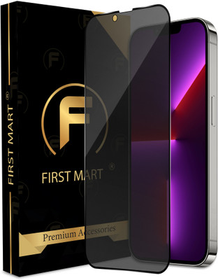 FIRST MART Edge To Edge Tempered Glass for Apple iPhone 13 Pro, Apple iPhone 13, Apple iPhone 14, Privacy Anti Spy Glass with Matte Finish(Pack of 1)