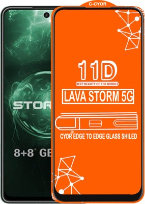 CYOR Edge To Edge Tempered Glass for LAVA STORM 5G(Pack of 1)