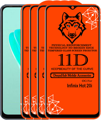 CRodible Edge To Edge Tempered Glass for infinix hot 20i(Pack of 4)