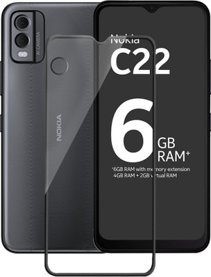 RCHJV Edge To Edge Tempered Glass for Nokia C22(Pack of 1)