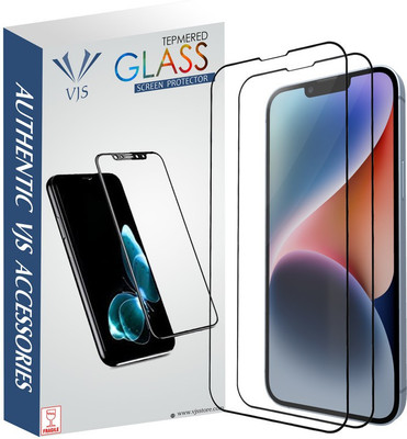 VJS Edge To Edge Tempered Glass for iPhone 14 Plus(Pack of 2)