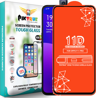 PikTrue Edge To Edge Tempered Glass for Oppo F11 Pro(Pack of 1)