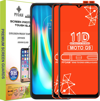 PFOAM Edge To Edge Tempered Glass for MOTO G9(Pack of 2)