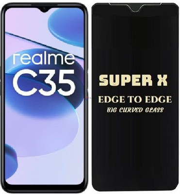 Obstinate Edge To Edge Tempered Glass for Realme C35, DelhiGear Glass, Screen Protector, Tempered Glass, Screen Guard, Mobile Glass(Pack of 1)