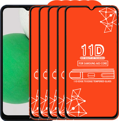 Qyist Edge To Edge Tempered Glass for Samsung Galaxy A03 Core(Pack of 5)