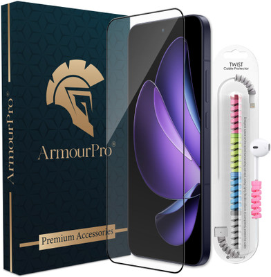 ArmourPro Edge To Edge Tempered Glass for Oppo Reno 13 5G, Reno 13 5G, Oppo Reno 13, Reno 13, OG Tempered Glass with Cable Protector(Pack of 1)