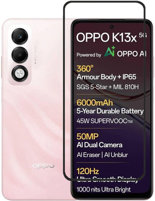 Caseline Edge To Edge Tempered Glass for OPPO K13x 5G(Pack of 1)