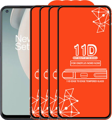 Roxel Edge To Edge Tempered Glass for Oneplus Nord N200(Pack of 4)