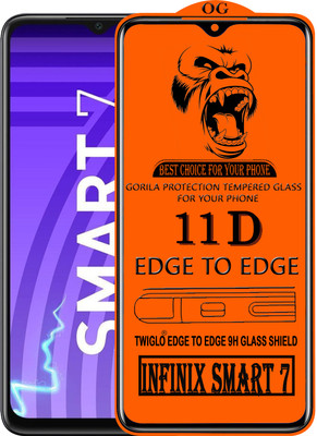 TWIGLO Edge To Edge Tempered Glass for INFINIX SMART 7(Pack of 1)