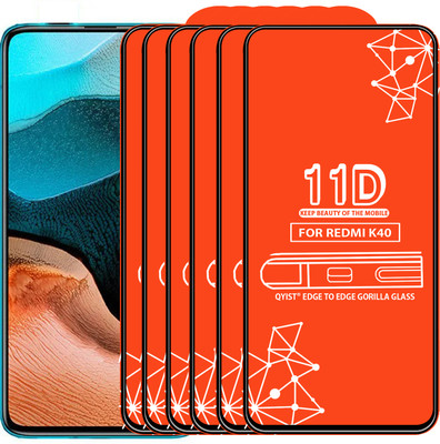 Qyist Edge To Edge Tempered Glass for Xiaomi Redmi K40(Pack of 6)