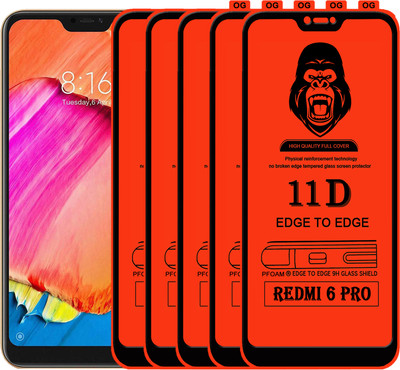Laxdom Edge To Edge Tempered Glass for Mi Redmi 6 pro(Pack of 4)